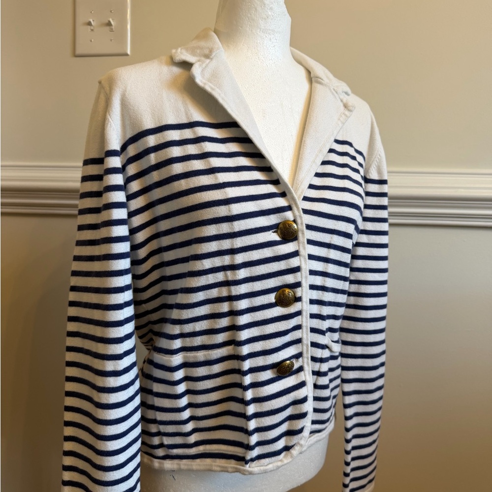 women’s Ralph Lauren nautical cotton sweater blazer